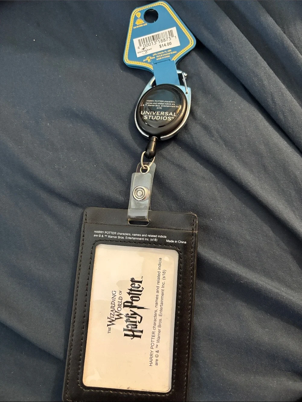 Universal Black ID Badge Holder with Retractable Reel